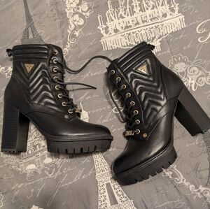 GUESS Black Platform Boots